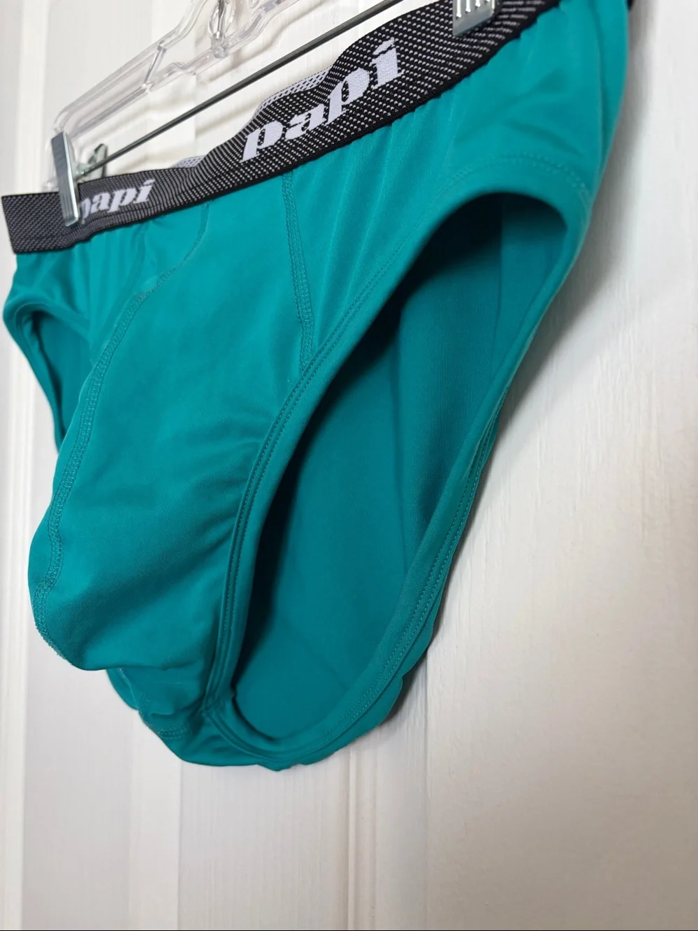 Papi Briefs, green with black waistband.